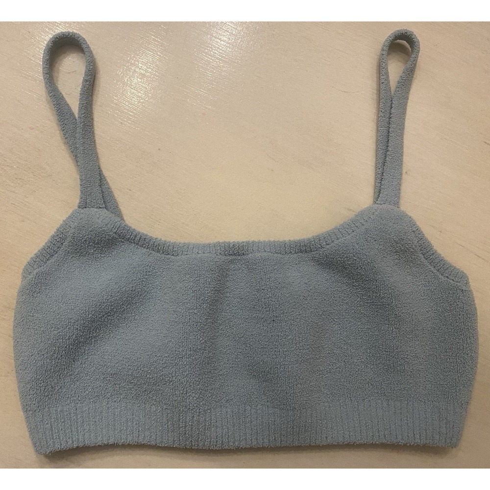 Skims Scoop Bralette, Sweater Material, Dusty Blue Color, Size XS‎